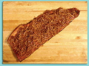 Smoked Salmon with Caramelized Onion